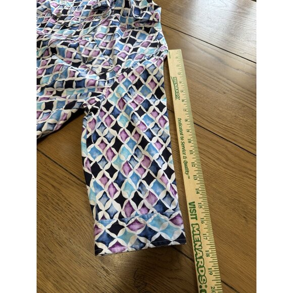 CJ Banks Jacket Women Size 1X Long Sleeve Button Down Cotton Blend Colorful City - Picture 7 of 12